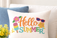 Hello Summer Embroidery Design, Popsicle Sunglasses, Product Image 3