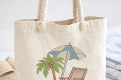 Coastal Beach Chair Embroidery Design, Summer Umbrella Scene Product Image 3