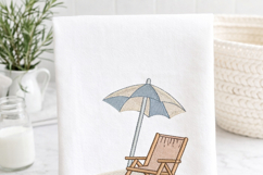 Coastal Beach Chair Embroidery Design, Summer Umbrella File Product Image 6