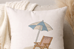Coastal Beach Chair Embroidery Design, Summer Umbrella File Product Image 5