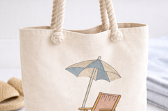 Coastal Beach Chair Embroidery Design, Summer Umbrella File Product Image 4