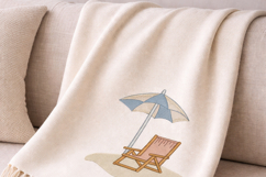Coastal Beach Chair Embroidery Design, Summer Umbrella File Product Image 3