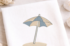 Beach Umbrella Embroidery Design, Coastal Summer Mini File, Product Image 7