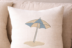 Beach Umbrella Embroidery Design, Coastal Summer Mini File, Product Image 6