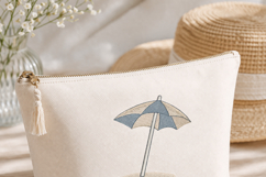 Beach Umbrella Embroidery Design, Coastal Summer Mini File, Product Image 4
