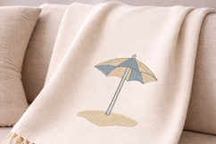 Beach Umbrella Embroidery Design, Coastal Summer Mini File, Product Image 3