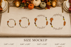 Fall Wreath Machine Embroidery Design Autumn Leaf Circle Product Image 2