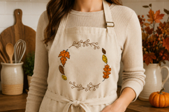 Fall Wreath Machine Embroidery Design Autumn Leaf Circle Product Image 4