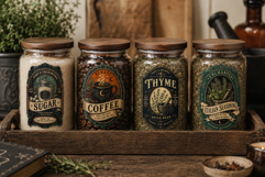Kitchen Pantry labels, Witchy magic kitchen 4 PNG labels Product Image 4