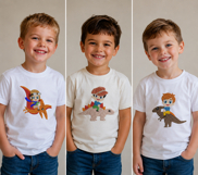 Boy with a Cowboy Hat on a Dinosaur Machine Embroidery Product Image 3