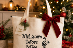 Nightmare Before Coffee, Halloween Machine Embroidery Design Product Image 4