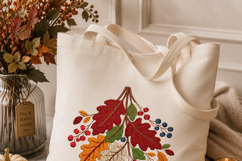Fall Leaves Embroidery Design Autumn Berry Branch Product Image 3