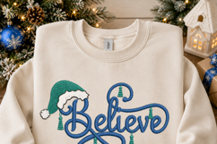Believe in Christmas Machine Embroidery File. Product Image 5