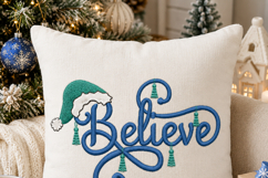 Believe in Christmas Machine Embroidery File. Product Image 3