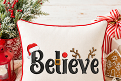 Believe in Christmas. Xmas Machine Embroidery Design. Product Image 4