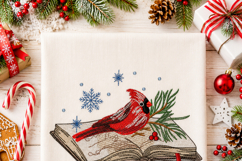 Christmas Cardinal, Book Machine Embroidery Design. Product Image 6