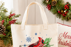 Christmas Cardinal, Book Machine Embroidery Design. Product Image 5