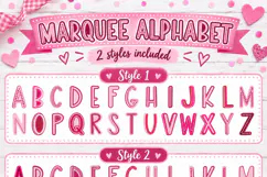 Pink Marquee Alphabet PNG Clipart - 72 Letters Numbers Product Image 2