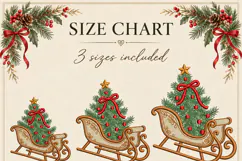 Christmas Tree on Sleigh Embroidery Design Product Image 2