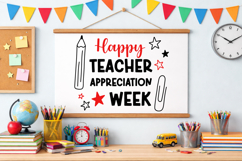 Happy Teacher Appreciation Week SVG | Teacher Gift Print PNG Product Image 4