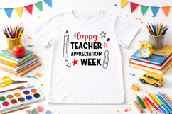 Happy Teacher Appreciation Week SVG | Teacher Gift Print PNG Product Image 3