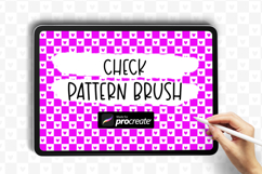 Check and Hearts Pattern  Procreate Brush