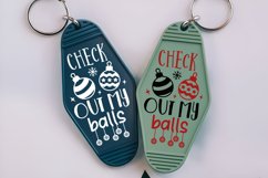 Check Out My Balls SVG , Christmas Motel Keychain SVG Design Product Image 3