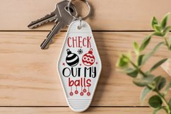Check Out My Balls SVG , Christmas Motel Keychain SVG Design Product Image 2