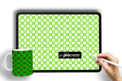 Clover Check Pattern Procreate Brush | St. Patrick’s Day Product Image 2