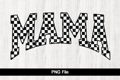 Checkered Mama Distressed T-Ball Varsity Sport Shirt Design Product Image 1