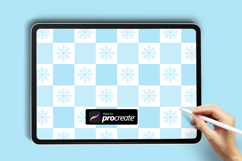 Snowflake Checker Procreate Brush | Cozy Winter Pattern Product Image 2