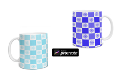 Snowflake Checker Procreate Brush | Cozy Winter Pattern Product Image 3