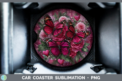 GorgeousChecker Valentine Car Coaster design.