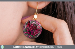 GorgeousChecker Valentine Round Earrings design.