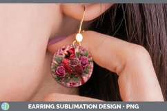GorgeousChecker Valentine Round Earrings design.