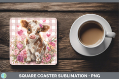 GorgeousChecker Valentine Square Coaster design.