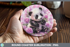 GorgeousChecker Valentine Round Coaster design.