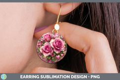 GorgeousChecker Valentine Round Earrings design.