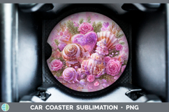 GorgeousChecker Valentine Car Coaster design.