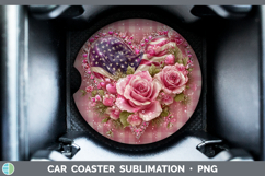 GorgeousChecker Valentine Car Coaster design.