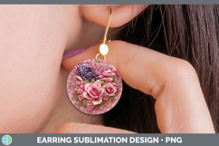 GorgeousChecker Valentine Round Earrings design.