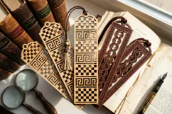 Checkerboard Bookmark SVG Laser Cut Product Image 2
