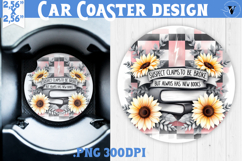 Car Coaster | Checkered | Retro and Vintage Product Image 1