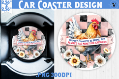 Car Coaster | Checkered | Retro and Vintage Product Image 1