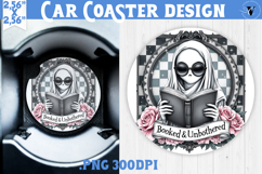 Car Coaster | Checkered | Retro Halloween Product Image 1