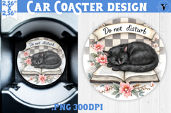 Car Coaster | Checkered | Retro and Vintage Product Image 1