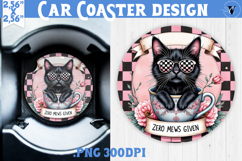 Car Coaster | Checkered | Retro and Vintage Product Image 1