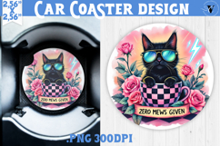 Car Coaster | Checkered | Retro and Vintage Product Image 1