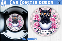 Car Coaster | Checkered | Retro and Vintage Product Image 1