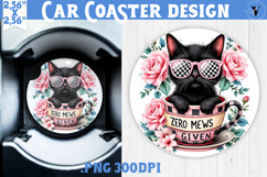 Car Coaster | Checkered | Retro and Vintage Product Image 1